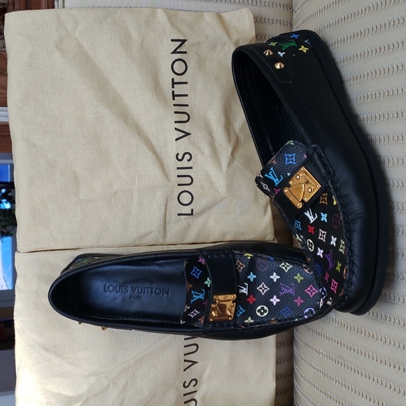 LOUIS VUITTON LV MONOGRAM MULTICOLOR LOCK OXFORD LOAFERS DRIVERS - Picture 2 of 12